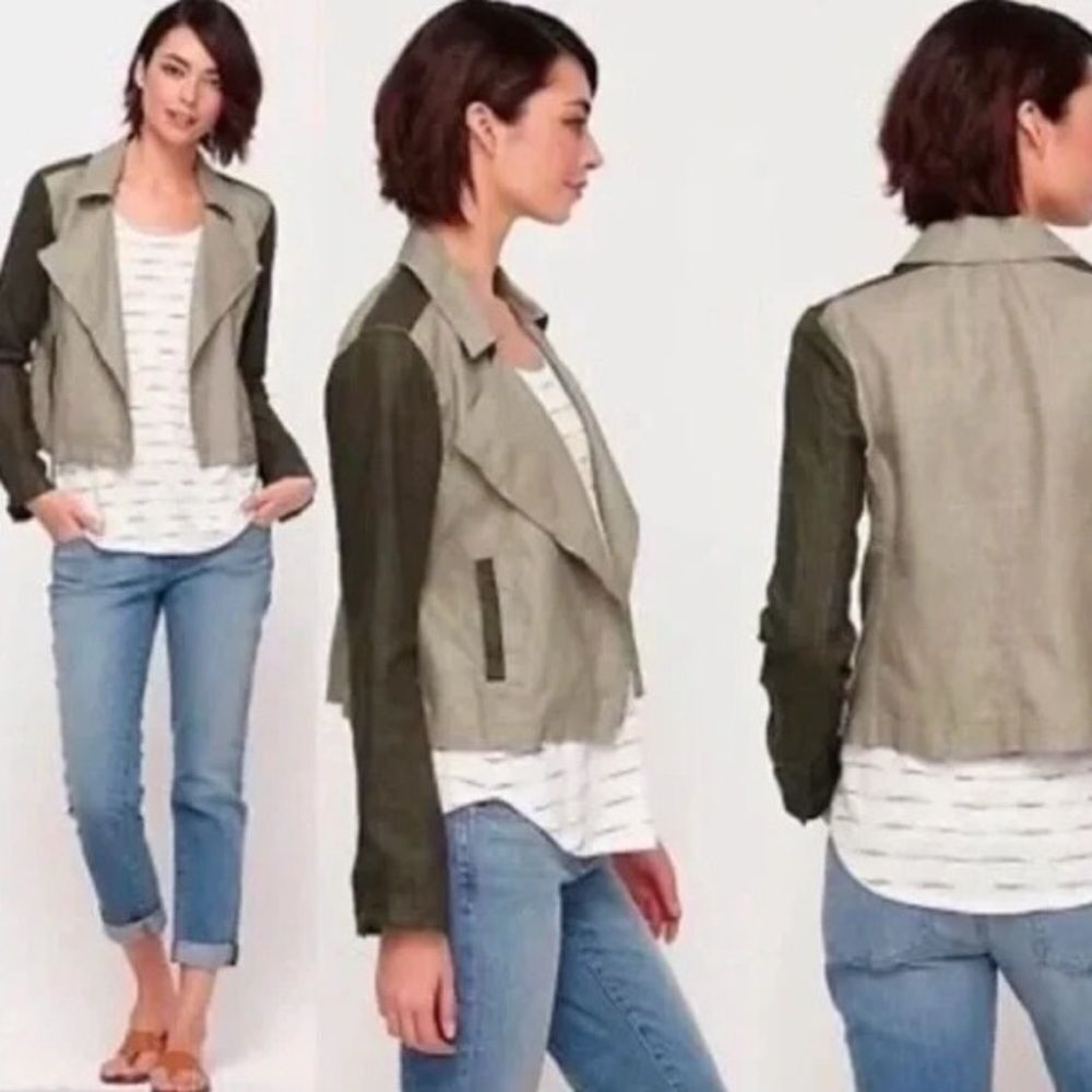 Eileen Fisher Green Utility‎ Jacket Versatile Style Sz XS